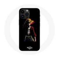 Dėklas, skirtas iPhone 14 Pro Max One Piece Manga Anime Luffy juodas fonas - Maniacase juoda