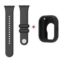 Silikoninis dirželis skirtas Redmi Watch 4/5 Smart Watch apyrankei + apsauginis dėklas For Redmi Watch 4 juoda