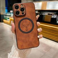 Elnio odos apsauginis dėklas skirtas iPhone 16 Pro Max Magnet MagSafe Minkštas TPU smūgiams atsparus dangtelis, skirtas iPhone 15 PLus 14 13 12 11 XR for iPhone 16 Plus tamsiai ruda spalva