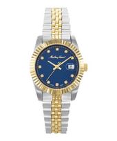 Mathey-Tissot Mathy III Two Tone Stainless Steel Blue Dial Quartz D810BBU Women's Watch mėlyna