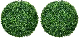 Koduva 2 vnt. dirbtinių buksmedžio kamuolių rinkinys, žalia, Ø40 cm