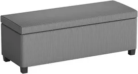 Koduva Daiktadėžė su sėdima vieta, pilka, korduro, 112 x 42 x 40 cm