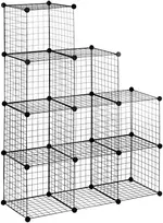 Koduva Modulinė kubinė lentyna, batų lentyna, 6 kubai, juoda, 105 x 35 x 105 cm