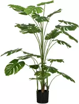 Koduva 180 cm dirbtinis augalas su vazonu, monstera deliciosa, žalias