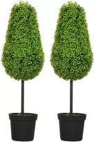 Koduva 2 vnt dirbtinių buksmedžio augalų rinkinys, 90 cm, žalias
