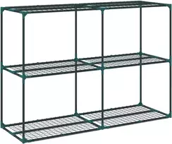Koduva 3 aukštų augalų stovas, 100 cm aukščio, tamsiai žalias, plienas, plastikas