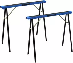 Koduva 2 dalių sulankstomų pjovimo ožių rinkinys, metalas, mėlyna ir juoda, 99,5 x 36,5 x 78,5 cm