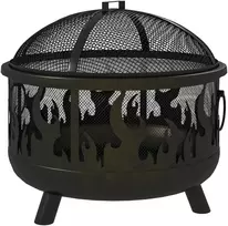 Koduva Lauko ugniavietė su grotelėmis, 61 cm, juoda