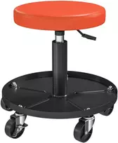 Koduva Dirbtuvių taburetė su ratukais, oranžinė, 38-50 cm, iki 135 kg