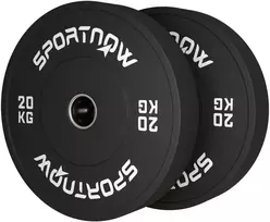 Koduva Hantelių diskų rinkinys, 2 x 20 kg, olimpinis standartas, guma, juodas