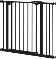 Aosom Apsauginiai varteliai augintiniams, juodi, 74-87 cm