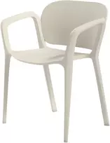 Koduva 4 vnt. sodo kėdžių komplektas, plastikas, baltas, 120 kg