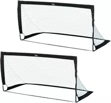 Koduva Sulankstomų futbolo vartų 2 vnt. rinkinys, 183 x 90 x 90 cm, juodas