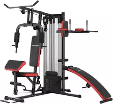 Koduva Daugiafunkcė treniruoklių stotis su 65 kg svorių bloku, reguliuojama, namų treniruotėms, plienas, juoda