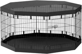 Koduva Šuniukų aptvaras, 76 cm aukščio, Ø159 cm, 8 panelės, juodas