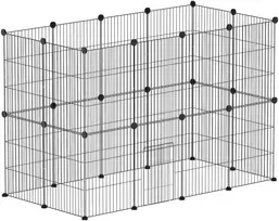 Koduva Mažų gyvūnų narvas, lauko aptvaras, modulinė konstrukcija, 0,72 m², plienas, juoda