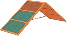 Koduva Šunų agility rampa, sulankstoma, reguliuojamo aukščio, neslidi, eglės mediena, iki 40 kg, 173 x 59 x 66 cm, oranžinė / žalia