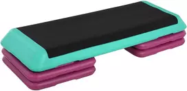 Koduva Reguliuojama aerobikos step platforma, juoda / žalia / violetinė, 110 x 40 x 20 cm