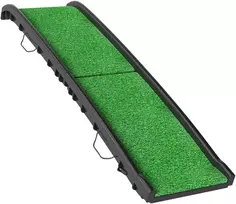 Koduva Sulankstoma šuns rampa automobiliui, neslystanti, 155 x 38,5 x 15,5 cm, juoda ir žalia