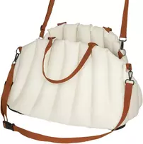 Koduva Šuns automobilinė kėdutė ir nešyklė, kreminė balta, iki 5kg, 50 x 30 x 31 cm
