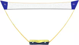 Lauko baldų komplektas Koduva Nešiojamas badmintono tinklo komplektas, geltonas+mėlynas, 286 x 33 x 157 cm