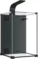 Koduva 36 l akvariumo komplektas, nano akvariumas su LED apšvietimu, filtravimo sistema ir siurbliu, juodas, 30 x 30 x 45,5 cm