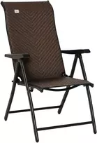 Koduva Sulankstoma sodo kėdė, PE rotangas, ruda + juoda, 58 x 71 x 111 cm, 120 kg