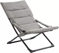 Koduva Sulankstoma saulės gultas su pagalvėle, pilka, 120 kg, 66 x 94 x 79 cm