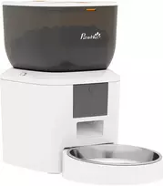 Koduva Automatinis augintinių šėryklos dozatorius, 2,4 GHz Wi‑Fi, 4 l, balta / permatoma juoda, 35 x 18,5 x 30,5 cm