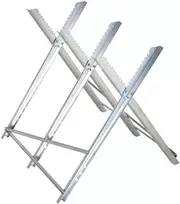Koduva Sulankstomas sawhorse malkoms, metalas, sidabrinis, 83 x 83 x 79 cm
