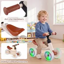 Koduva Balansinis dviratukas be pedalų vaikams, baltas / rožinis