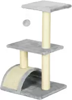 Koduva Kačių draskyklė 72 cm, šviesiai pilka, MDF, sizalis