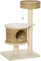 Koduva Kačių draskyklė su nameliu, 95 cm, natūrali / smėlio