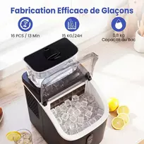 Koduva Stalinis ledukų gaminimo aparatas, juodas, 15 kg/24 h