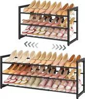FAVOOSTY ištraukiamas metalinis batų stovas, 3 pakopų, reguliuojamas, juodas, SMA5020B-EU