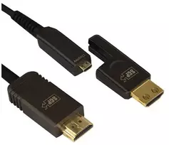 SCP 995AOC-10M-LSZH, 10 m, 2 x HDMI A tipo (standartinis), HDMI D tipo (mikro), 3D, garso grąžinimo kanalas (ARC), juodas