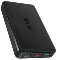 SBS Power Bank 10000mAh 20W Black USB-A USB-C PD