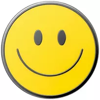 Popsockets PopSocckets PopTop Combo Enamel "Be Happy" phone grip and stand, yellow