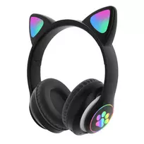 Telcon BLUETOOTH LED HEADPHONES FOR KIDS / CAT EARS, BLACK