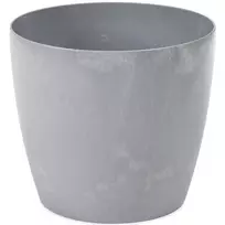 LAMELA Magnolia flower pots 210x185mm, light grey concrete