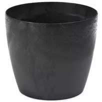 LAMELA Magnolia flower pot 120x104mm, dark grey concrete