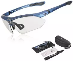 fotochrominiai sportiniai akiniai 0089 mėlyni Rockbros