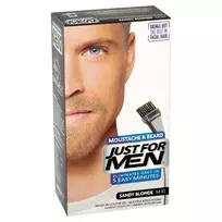 Just For Men Moustache  AND  Beard Sandy Blonde Hair Dye M-10 in Clear