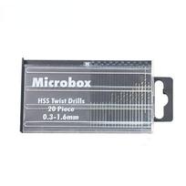 20pcs/set 0.3mm-1.6mm Mini High Speed Steel Twist Drill Bit Set Micro HSS drill bit set with Case 1SET