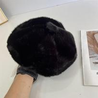 New plush beret women's autumn and winter daily versatile octagonal hat sweet and cute retro painter hat tide M（56-58cm） juoda