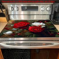 1Pcs Rubber Drying Mat With Rose Cherry Print For Coffee Shop Restaurant Kitchen Carpet Tableware Durable Diatom Mud Table Mat Pet Mat Coffeeware 30*40 white