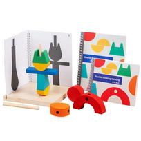 Mediniai Montessori žaislai vaikams 3D kaladėlės Erdvės suvokimas Geometrinės figūros Pažinimo loginis mąstymas Šešėlių derinimo žaislai