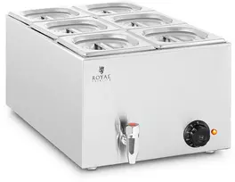 Elektrinis maisto šildytuvas su 6 GN 1/6 talpomis 600 W