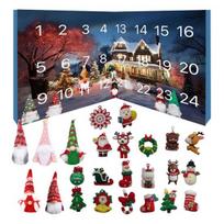 2025 Christmas Gnomes Advent Calendar 24 Days Countdown Box with Dwarf Figures Holiday Home E