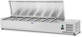 Šaldymo vitrina su plieniniu dangčiu 7x GN1/4 150 cm